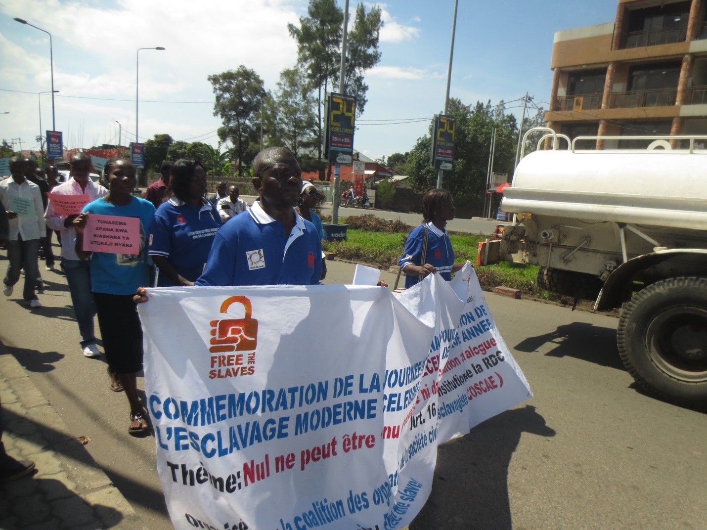FTS Marks U.N. Abolition Day on the Streets of the Congo